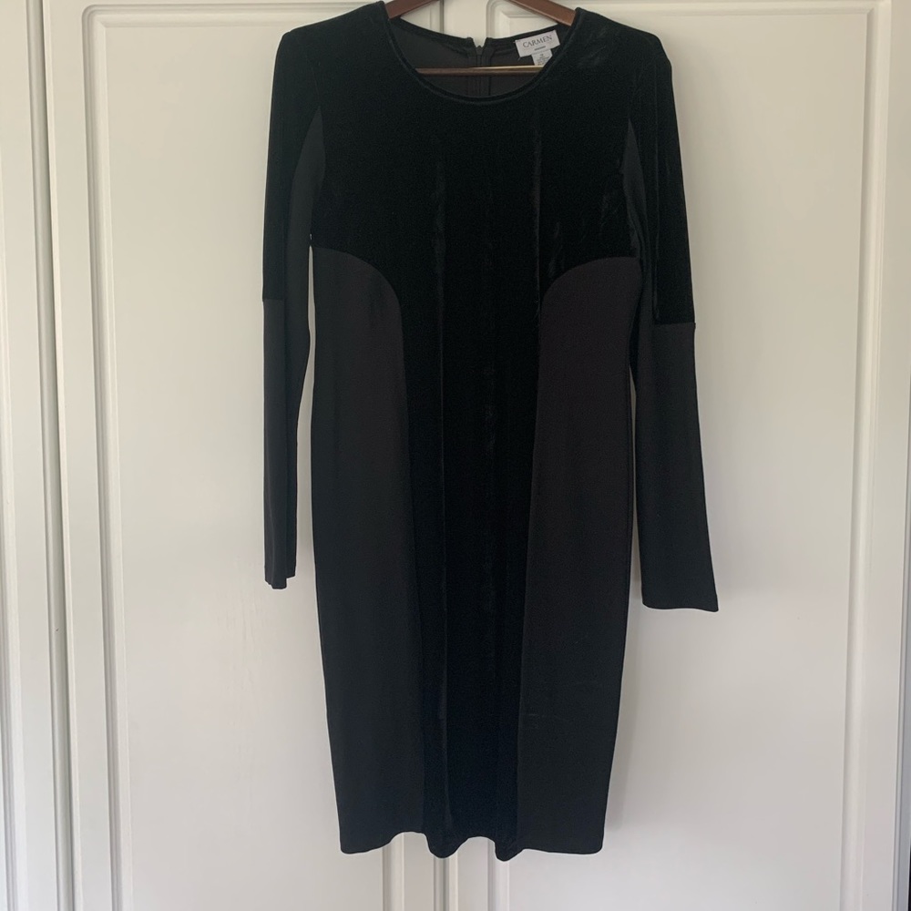 Carmen Marc Valvo Velvet Evening dress
